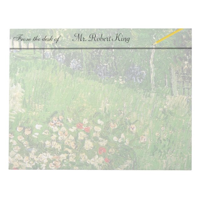 Daubignys Garden, Vincent Van Gogh, vacker. Anteckningsblock (Framsida)