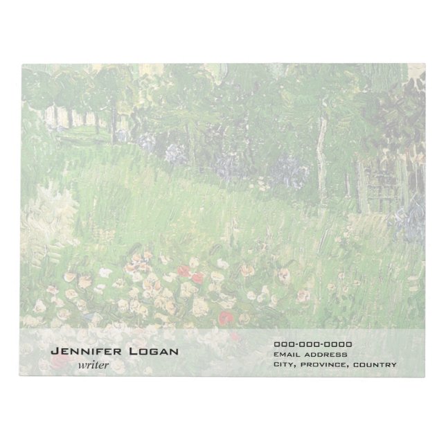 Daubignys Garden, Vincent Van Gogh, vacker. Anteckningsblock (Framsida)