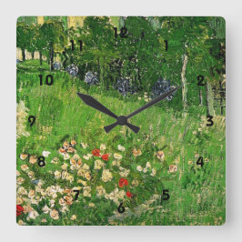 Daubignys trädgård. Vincent van Gogh. vacker Fyrkantig Klocka