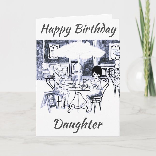**DAUGHER** "BIRTHDAY KÄRLEK" FRÅN DIG "MAMMA" KORT (Framsida)