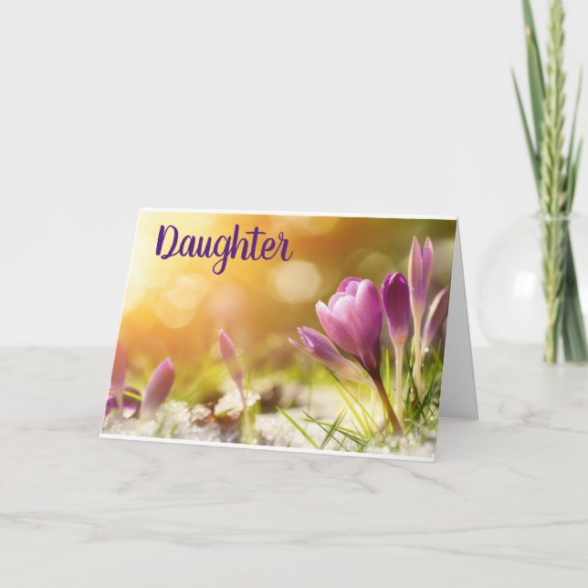DAUGHERS "21:a" BIRTHDAY med BEAUTIUFL FLOWER Kort (Framsida)