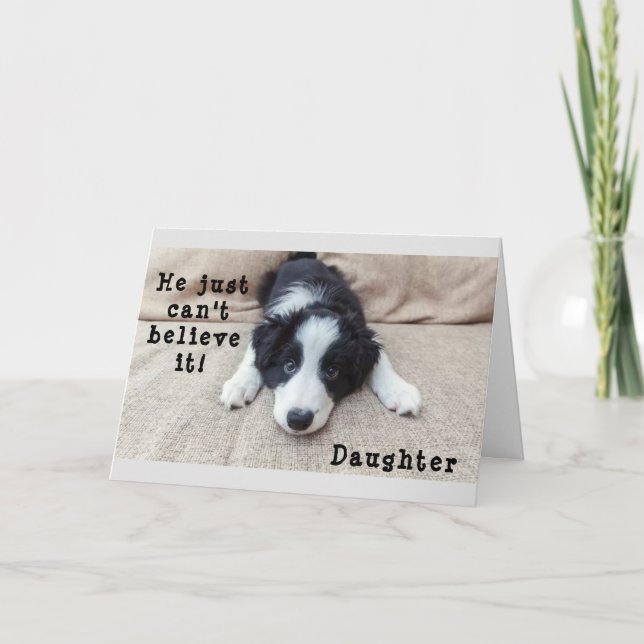 DAUGHERS "21:a" BIRTHDAY MED KÄRLEK Card Kort (Framsida)