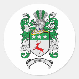 DAUGHERTY FAMILY CREST - DAUGHERTY JACKAR ARM RUNT KLISTERMÄRKE