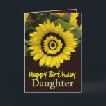 DAUGHTER Birthday med Cheerful Solros Kort<br><div class="desc">Denna glada solros med sin "magiska blomma"-vers är ett sött sätt att önska er dotter ett Grattis på födelsedagen.  Inuti text finns anpassade,  så att du kan lägga till en egen speciell känsla</div>