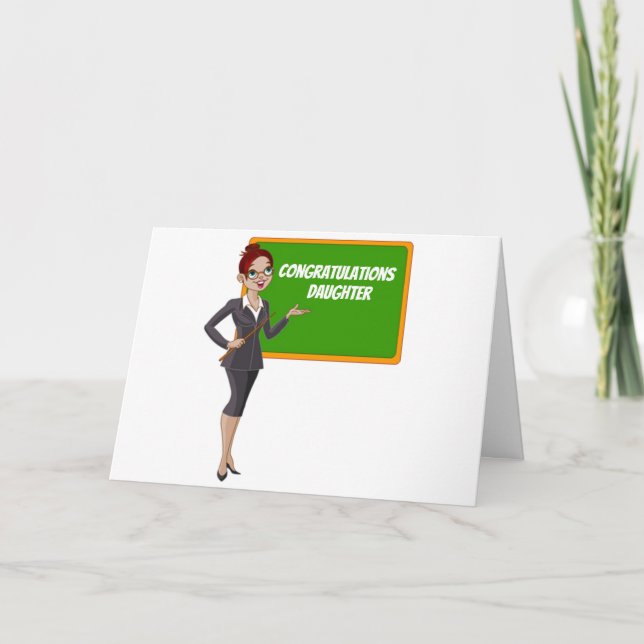 ***DAUGHTER BLIR TEACHER** GRATTISAR KORT (Framsida)