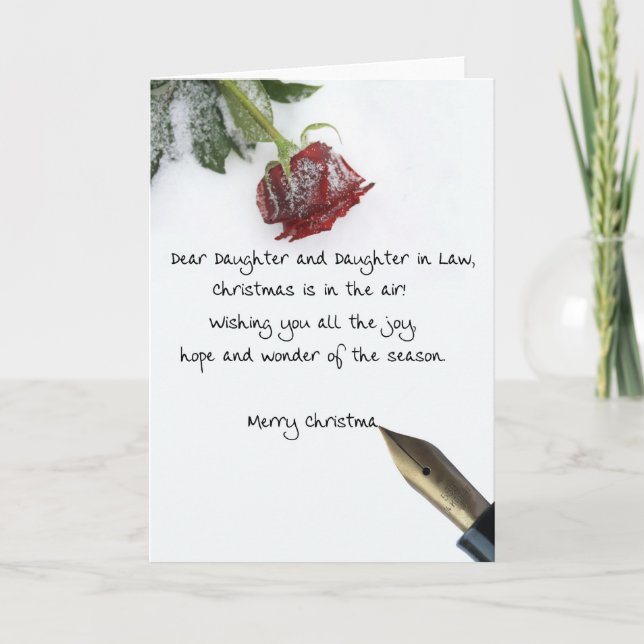 Daughter & Daughter in Law christmas letter Helgkort (Framsida)