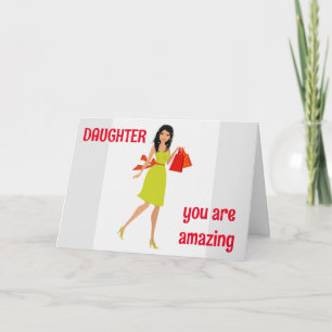 ***DAUGHTER*** DU ÄR FANTASTISK/DIG SHINE! KORT