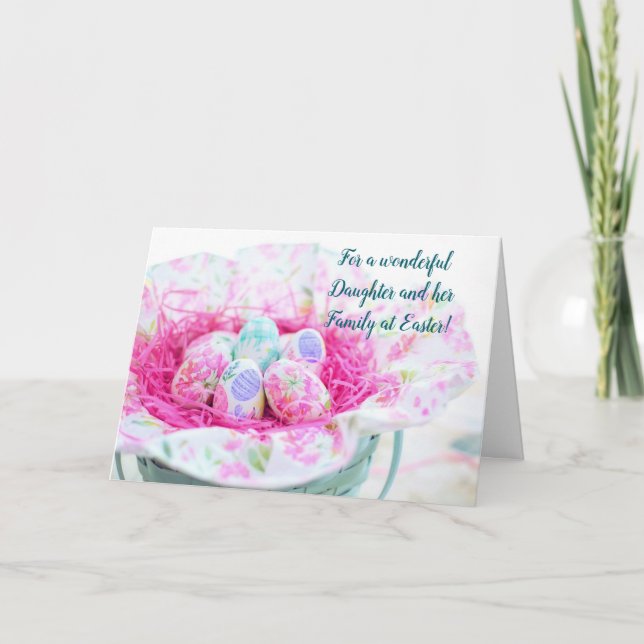 DAUGHTER & FAMILY PÅSK CARD TACK KORT (Framsida)