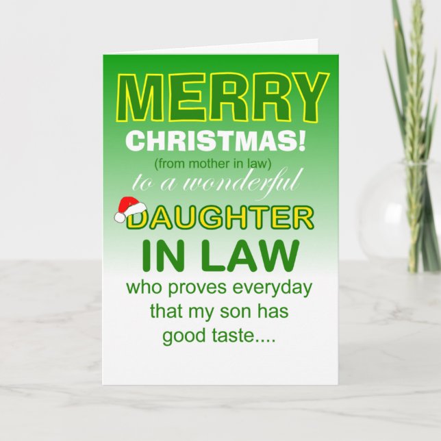 Daughter in law Christmas Kort (Framsida)
