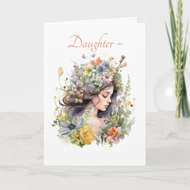 DAUGHTER KÄRLEK CARD TACK KORT (Framsida)