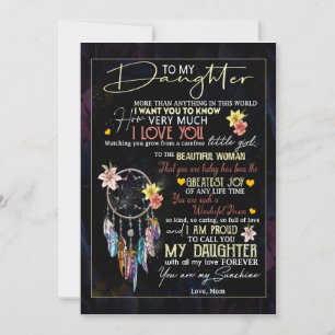Daughter Lovers Till min dotter kärlek mamma Inbjudningar