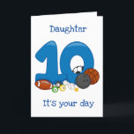 *DAUGHTER* PÅ HENNES "10:e" BIRTIDKORT Kort<br><div class="desc">LYCKLIG **10th BIRTHDAY** FÖR DIG MYCKET SPECIELLARE DAUGHTER. TACK FÖR ATT STOPPA MED EN AV MINA ÅTTA LAGRINGAR.</div>