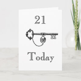 DAUGHTER/SON 21:a BIRTHDAY-KORT Kort