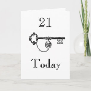 DAUGHTER/SON 21:a BIRTHDAY-KORT Kort