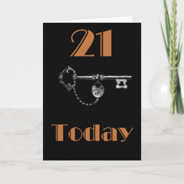 DAUGHTER/SON 21:a BIRTHDAY-KORT Kort