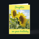**DAUGHTER** SUNFLOWER FÖR BIRTHDAG KORT<br><div class="desc">LÅT "DIN SPECIELLA DAUGHTER** " VET HUR MYCKET HON ELAK TILL "DIG" PÅ HENNES MYCKET SPECIELLA DAG MED DETTA LOVELA KORT OCH TACK FÖR ATT HITTA MED 1 AV MINA 8 LAGRAR!</div>