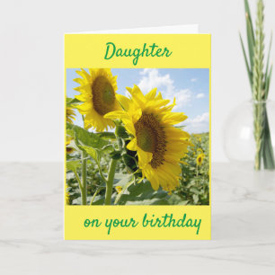 **DAUGHTER** SUNFLOWER FÖR BIRTHDAG KORT