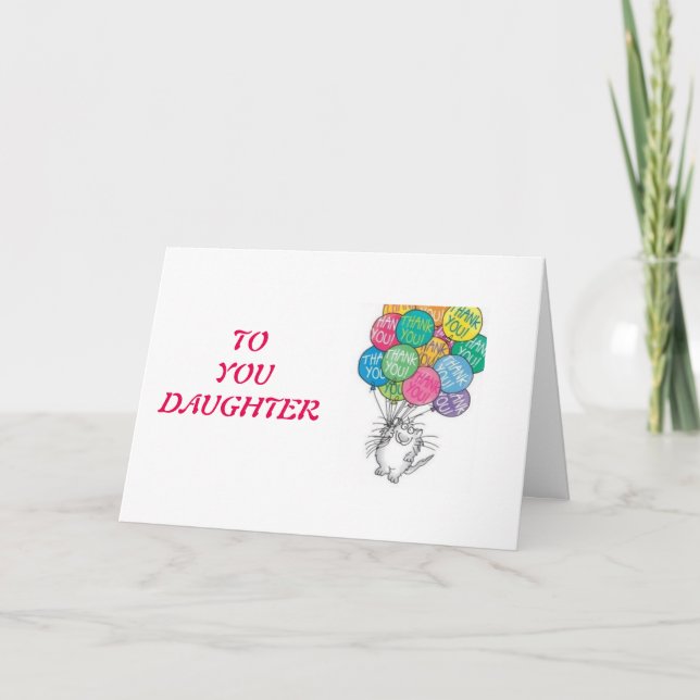 DAUGHTER THANK YOU / YOU ARE THE BEST-BIRTHDAY TACK KORT (Framsida)