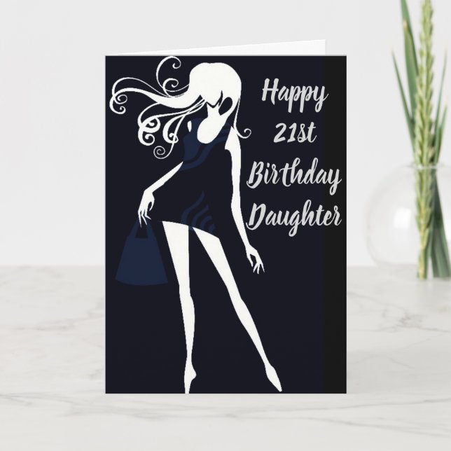 "DAUGHTER'S ***21ST*** BIRTHDAY PRIDE/KÄRLEK KORT (Framsida)