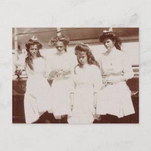 Daughters tsar of Russia - Romanov Girl - OTMA Vykort