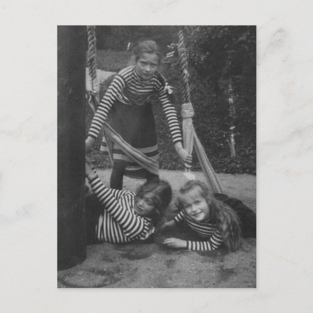 Daughters tsar of Russia Tatiana, Maria, Anastasia Vykort (Framsida)