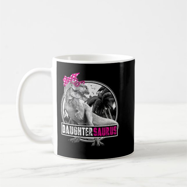 Daughtersaurus t Rex Dotter Dinosaur Matching Fa Kaffemugg (Vänster)
