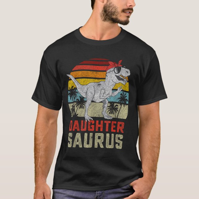 Daughtersaurus Trex Dinosaur Daughter Saurus Famil T Shirt (Framsida)