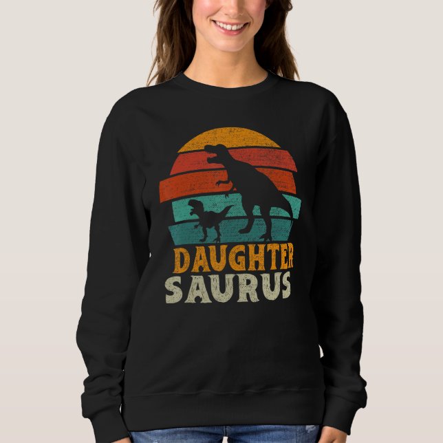 Daughtersaurus Trex Dinosaur Dotter Saurus Famil T Shirt (Framsida)