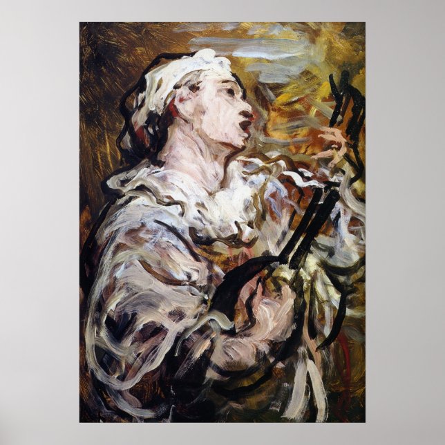 Daumiers Pierrot art poster (Framsidan)