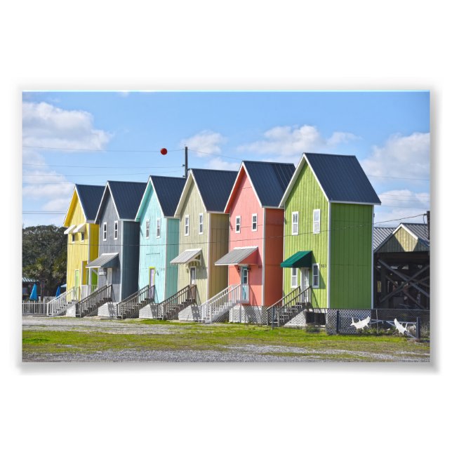 Dauphin Island, Alabama, hus Fototryck (Framsidan)