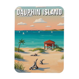 Dauphin Island Alabama Travel Magnet
