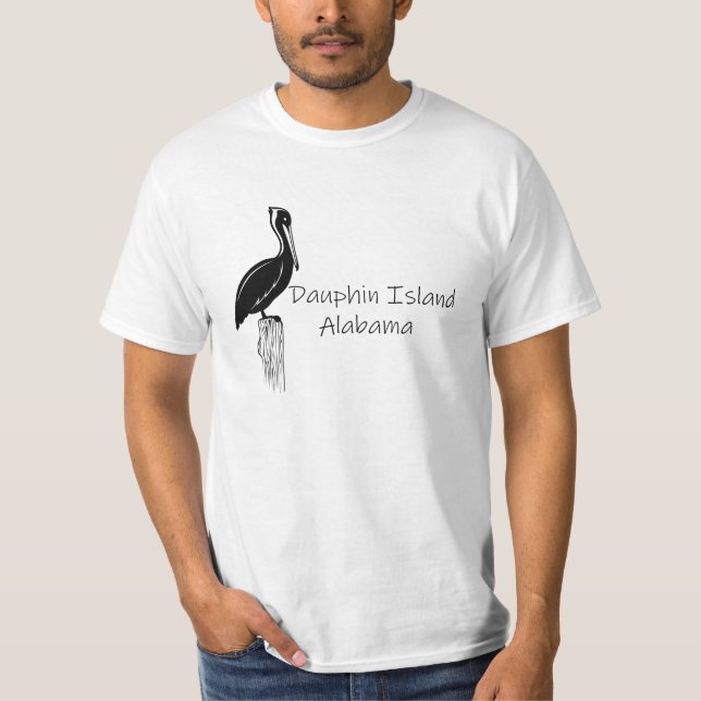 Dauphin Island Pelican T Shirt (Framsida)