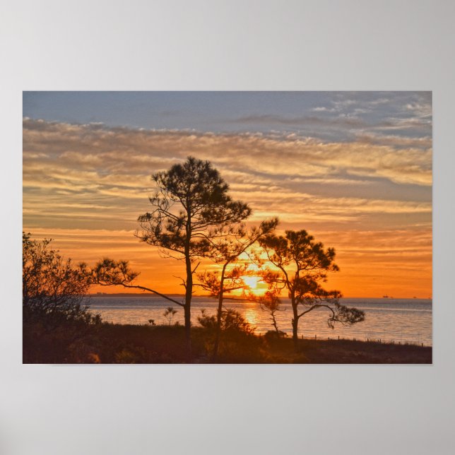 Dauphin Island Refuge soluppgång, Alabama Poster (Framsidan)