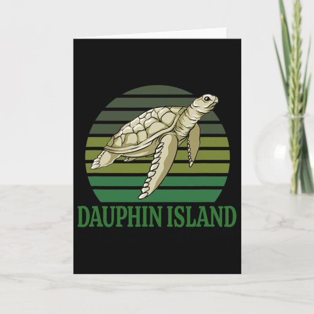 Dauphin Island Sea Turtle  Kort (Framsida)