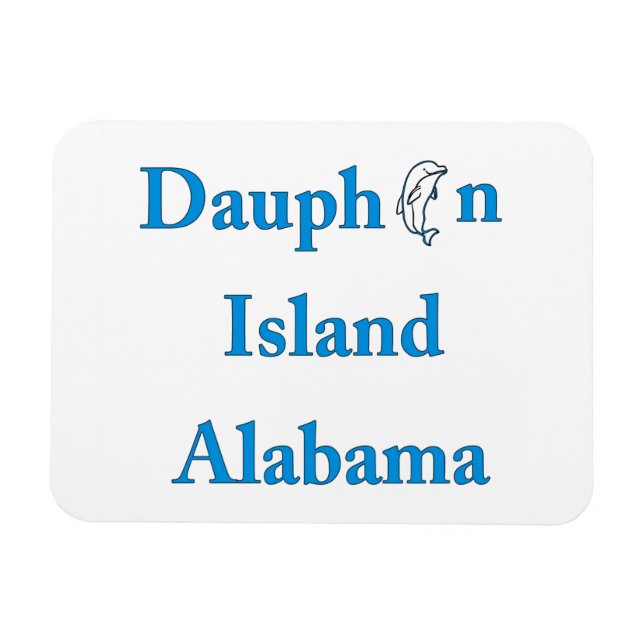 Dauphin Island Sign Magnet (Horisontell)