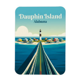 Dauphin Island USA översätts till: Dauphin Island  Magnet
