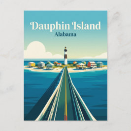 Dauphin Island USA översätts till "Dauphin Island  Vykort
