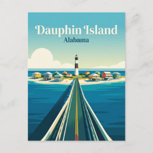 Dauphin Island USA översätts till "Dauphin Island Vykort