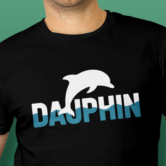 Dauphin Minimalist Dolphin Typography Design T Shirt (Dauphin Minimalist Dolphin Typography Design)