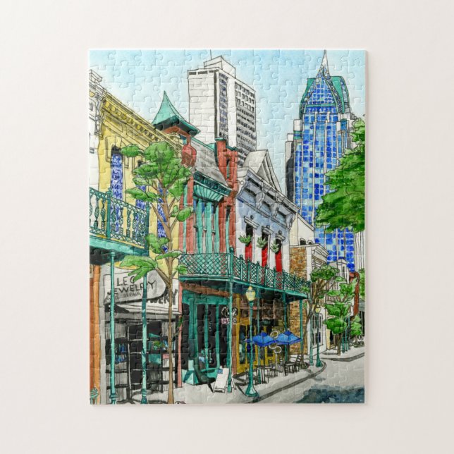 Dauphin Street Mobile Alabama Pussel (Vertikal)