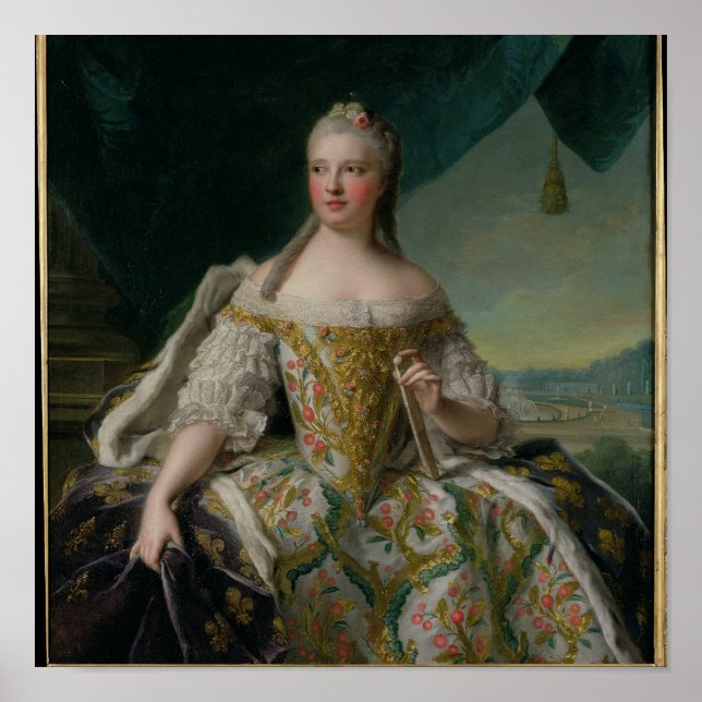 Dauphine Marie-Josephe de Saxe  1751 Poster (Framsidan)