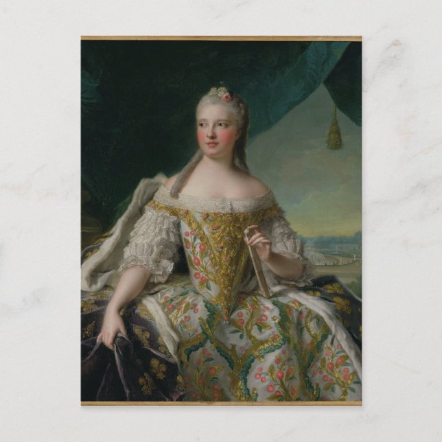 Dauphine Marie-Josephe de Saxe 1751 Vykort (Framsida)