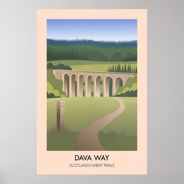 Dava Way Scotlands Great Trails Poster (Framsidan)