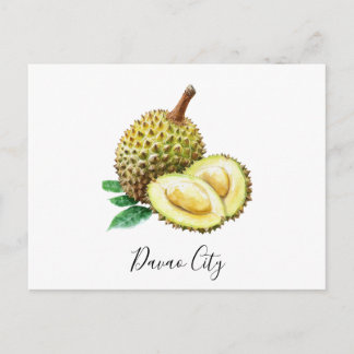 Davao City Durian vykort – Tropiska Filippinerna 