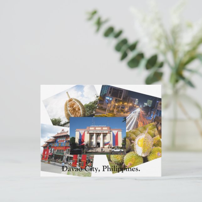 Davao City, Filippinernas vykort. Vykort (Stående Fram)