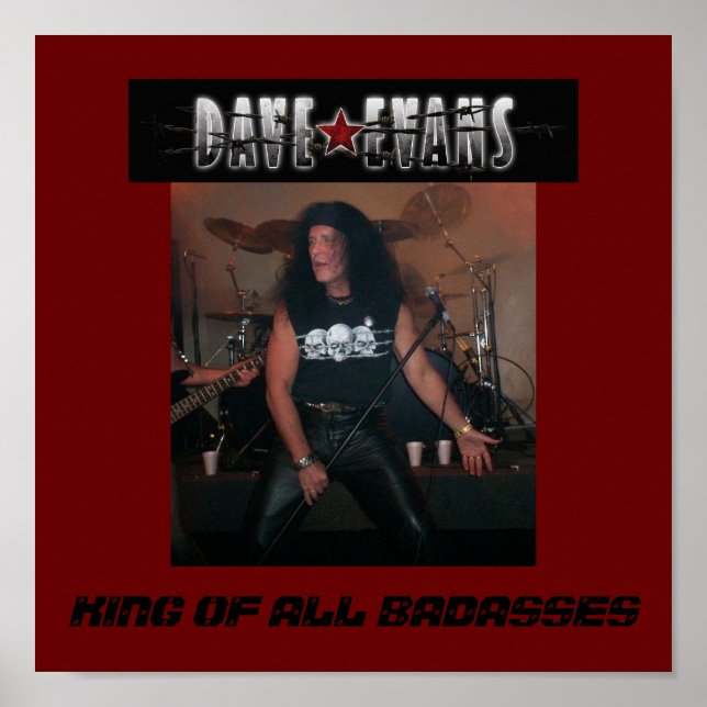 DAVE EVANS POSTER- KUNG AV ALLA BADASSER POSTER (Framsidan)