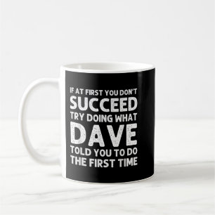 DAVE Gift Namn Personlig Birthday Funny Christm Kaffemugg