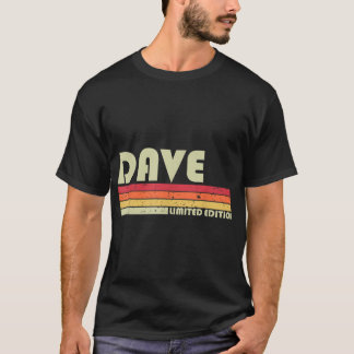 DAVE Gift Namn Personlig Funny Retro Vintage Bi T Shirt