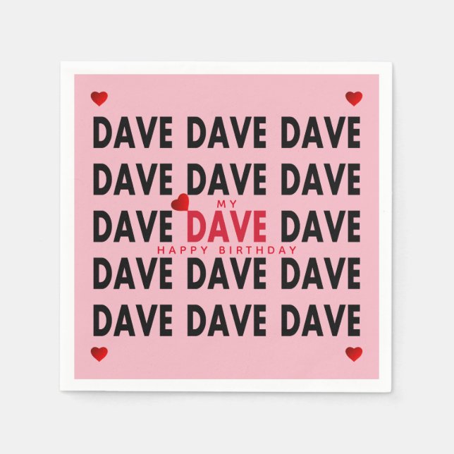 Dave Plus-textmallar Pappersservett (Framsidan)