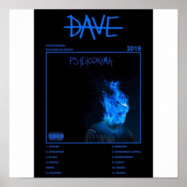 Dave Psychodrama-teckningar Poster (Framsidan)